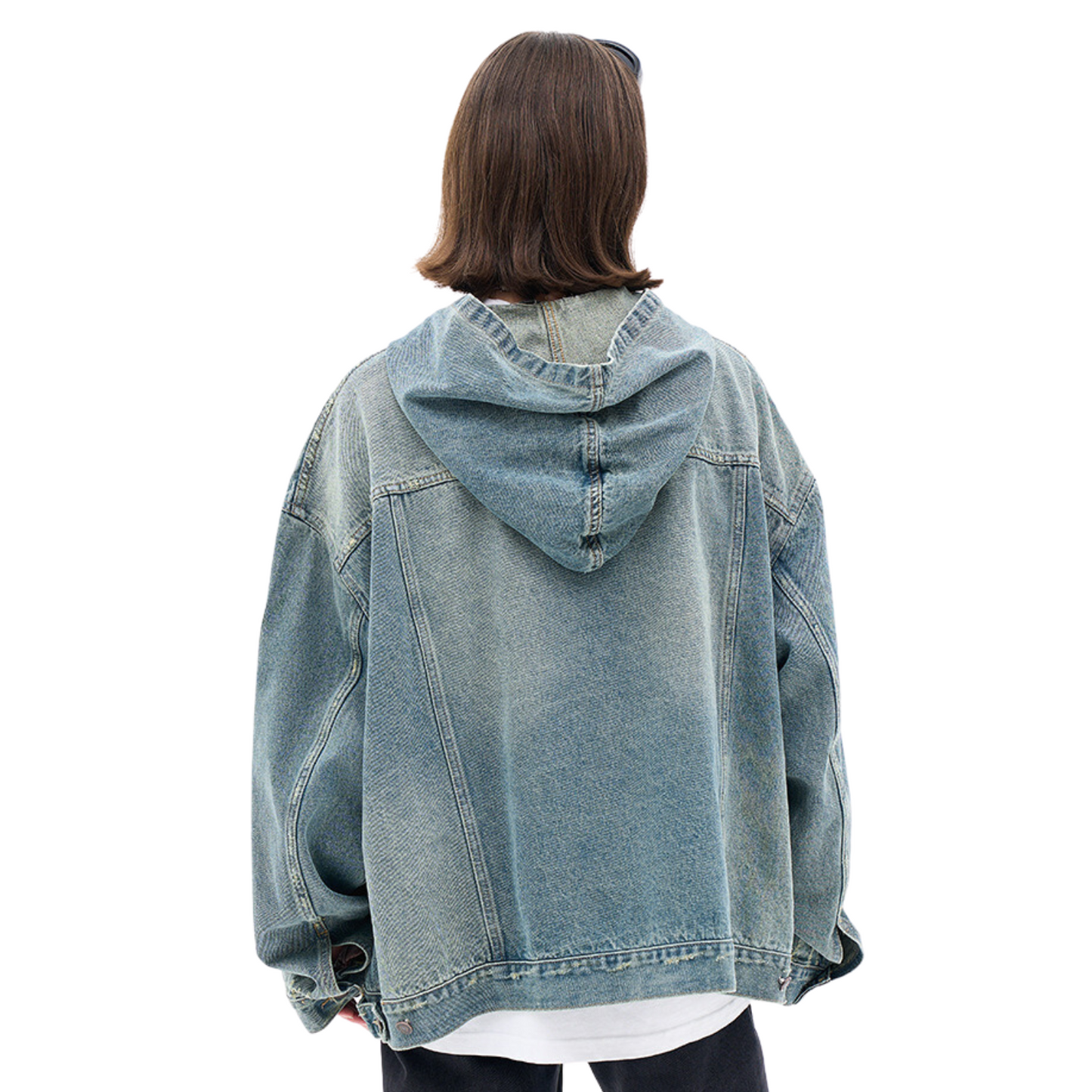 Autumn and Winter Streetwear Denim Hoodie