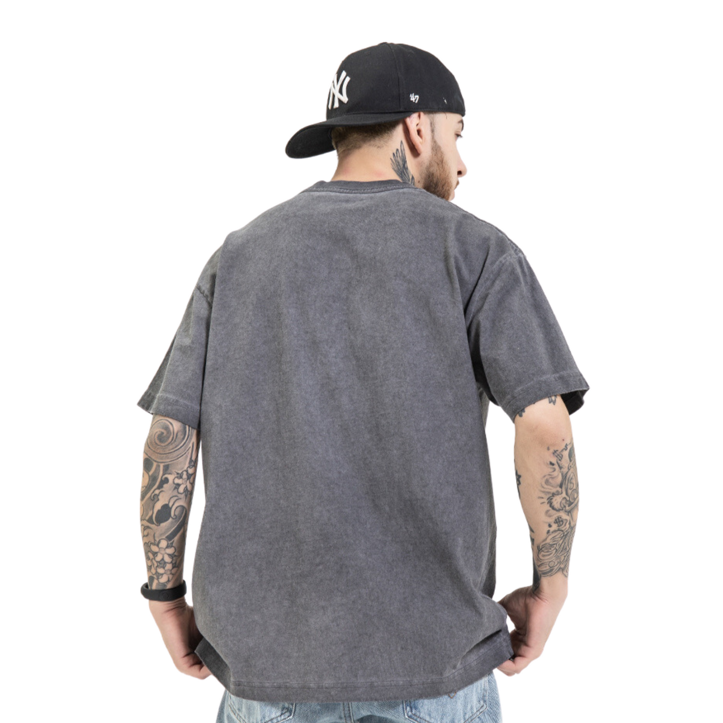 RHUDE Gray Streetwear T-shirt