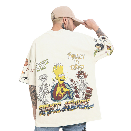 Hand-painted Graffiti Streetwear T-Shirt