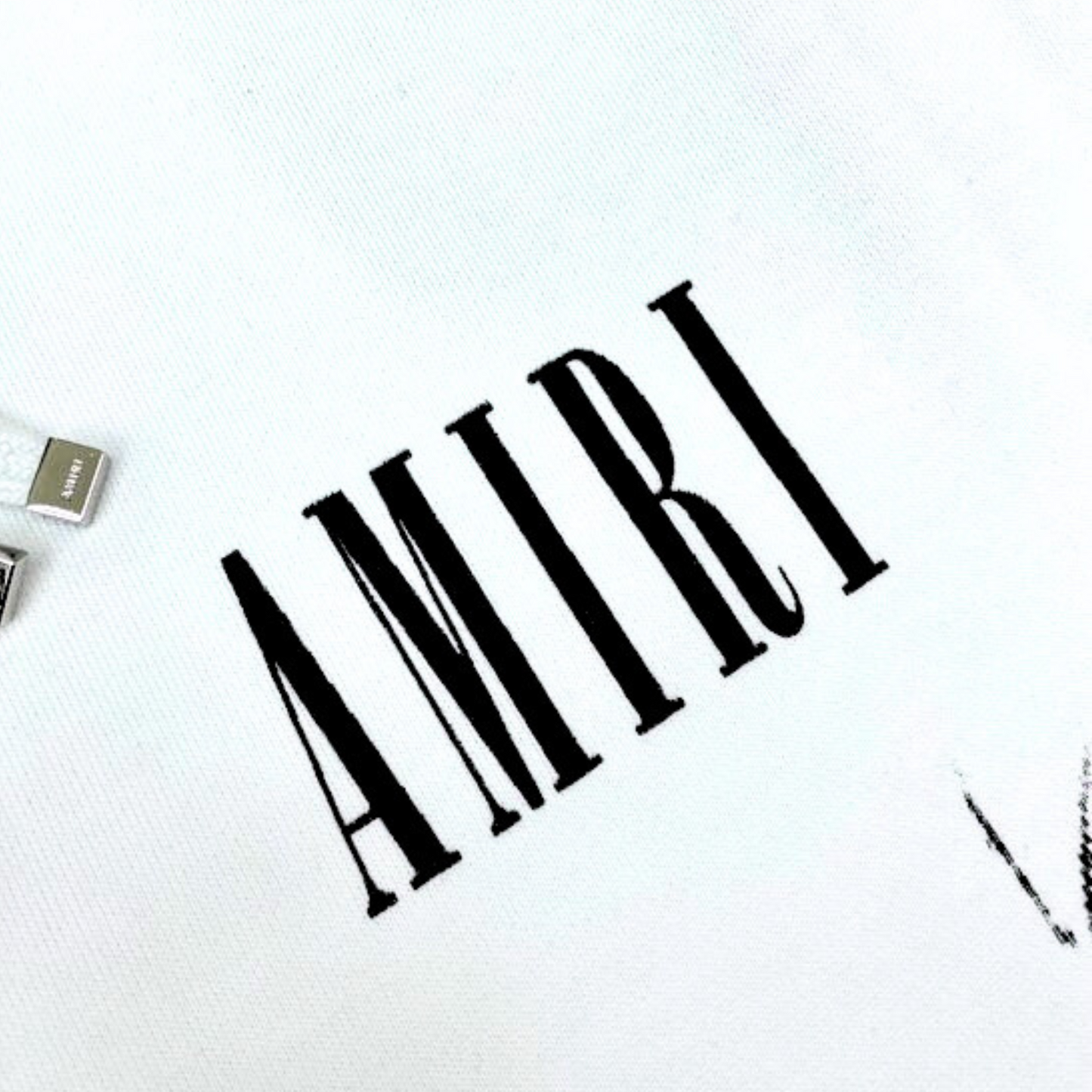 AMIRI White Trousers Cracked Design