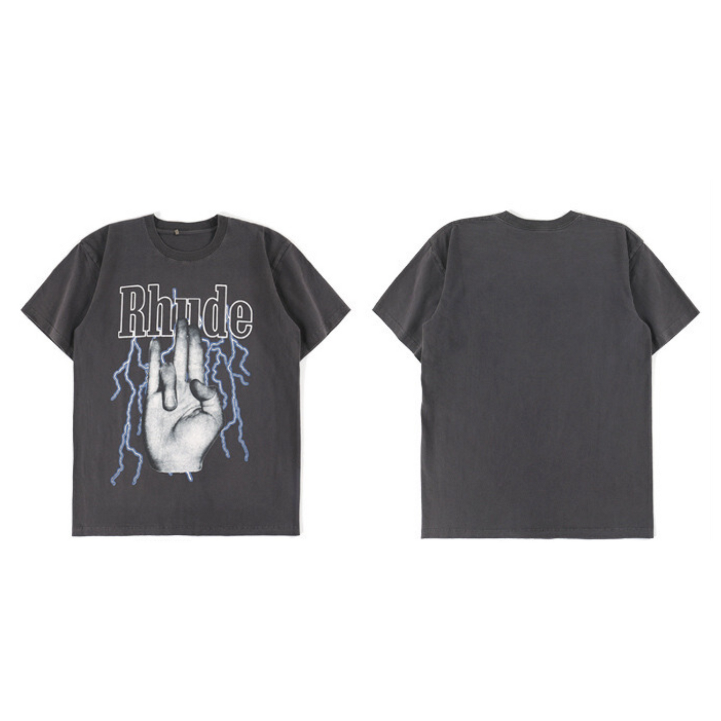RHUDE Gray Streetwear T-shirt