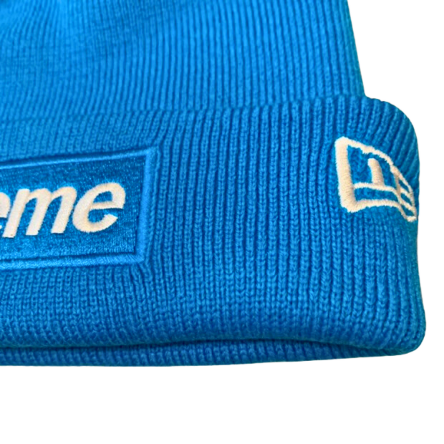 Blue World Famous New Era Supreme beanie