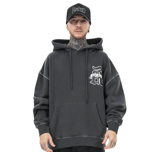 ASK YOURSELF Streetwear Gray Hoodie