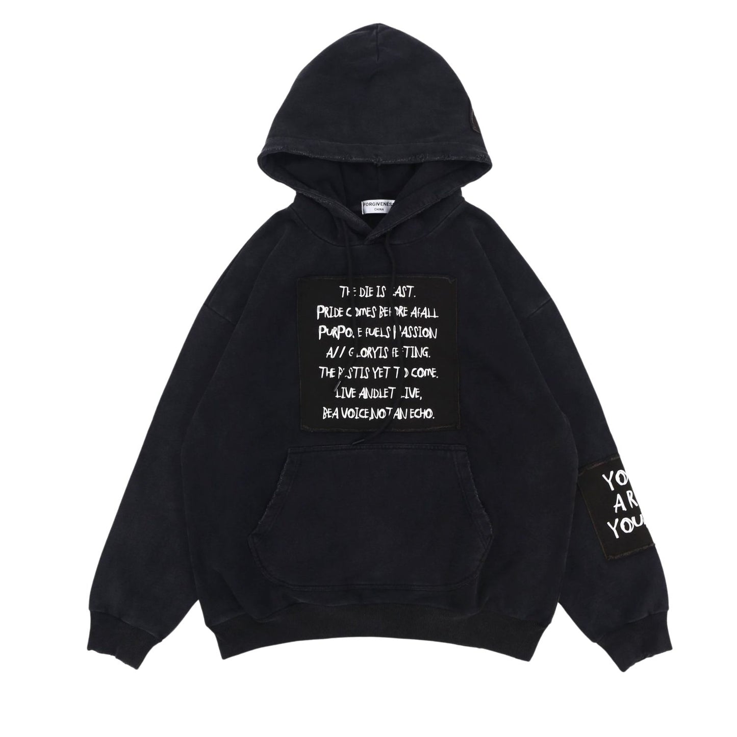 FORGIVENESS Streetwear Denim Hoodie