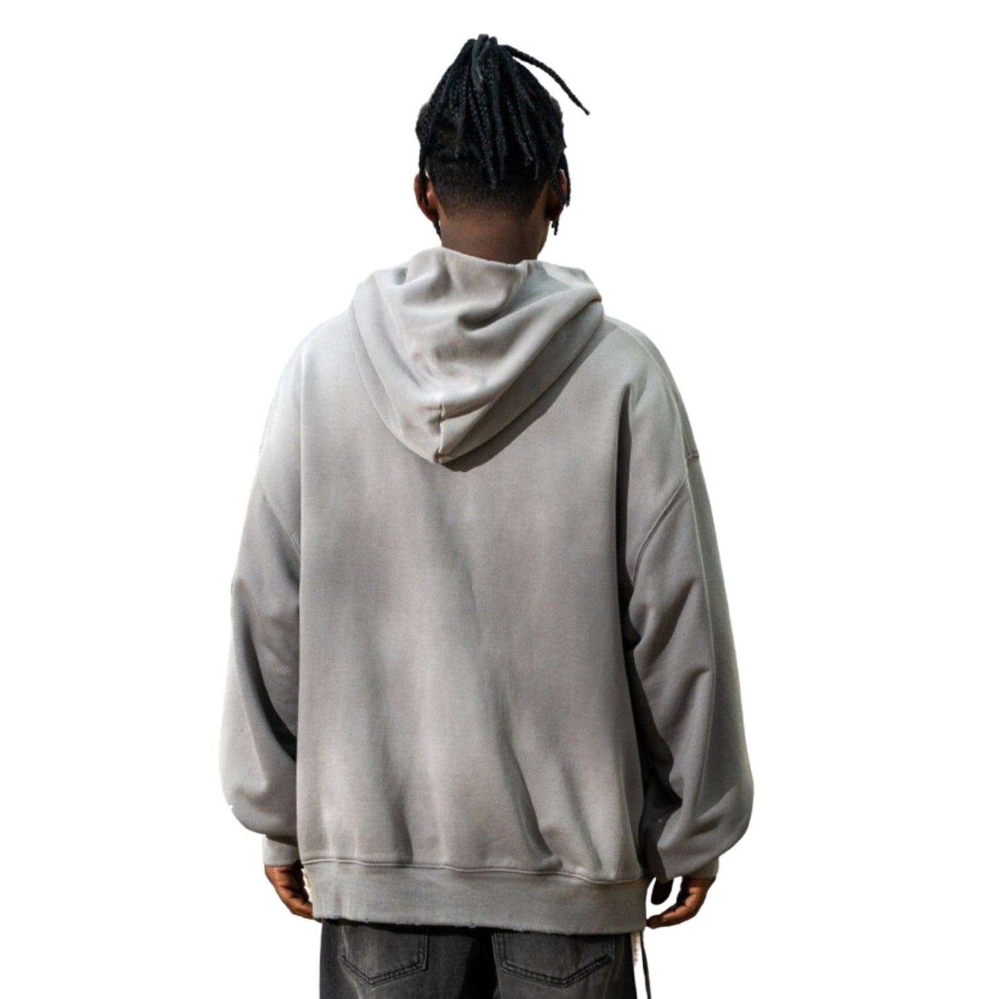 Gray Oversize Urban Streetwear Hoodie