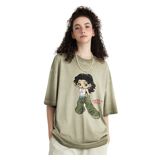 Army Green Betty Boop T-shirt