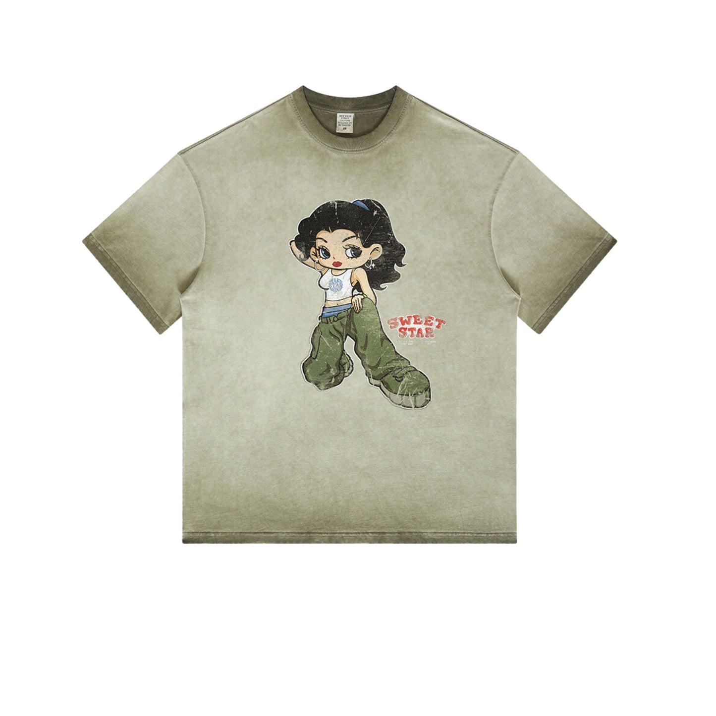 Army Green Betty Boop T-shirt