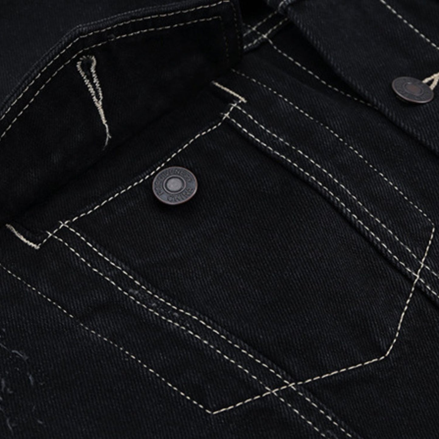 Black Denim Utility Jacket