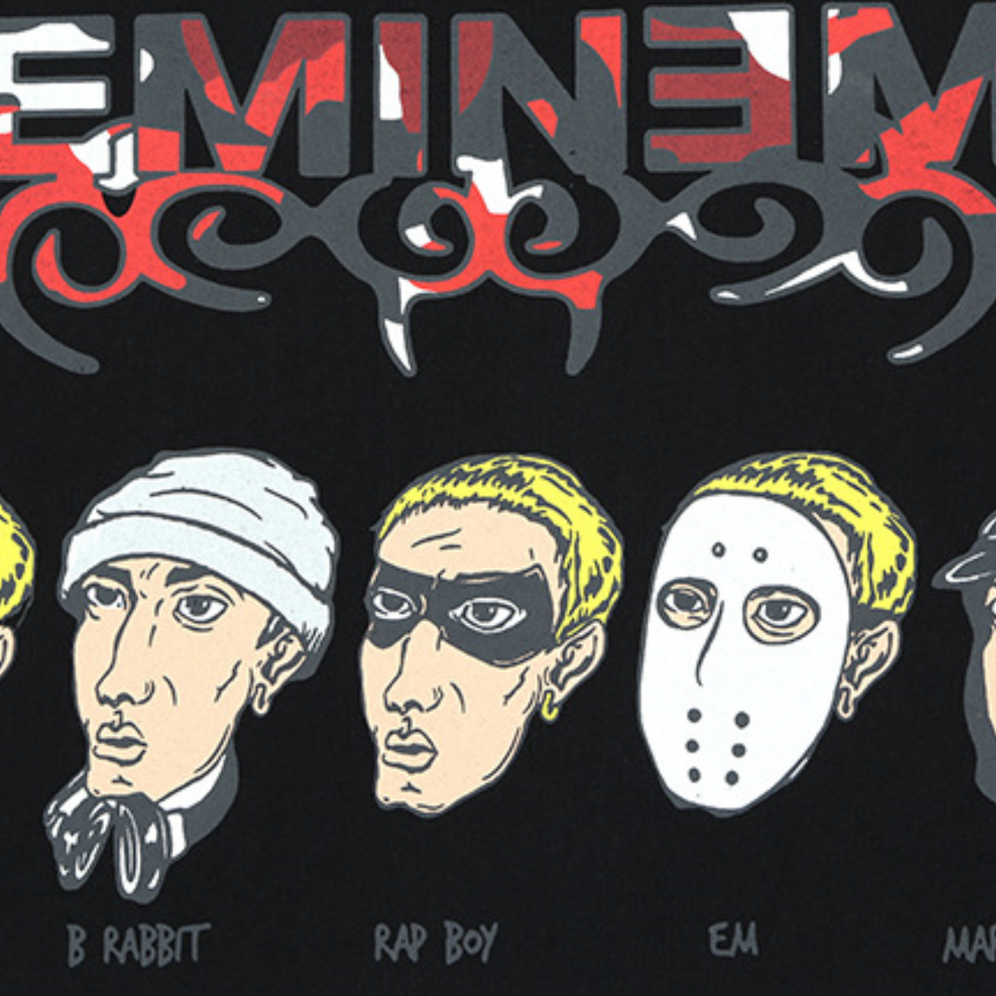 Eminem Multiple Faces  T-Shirt